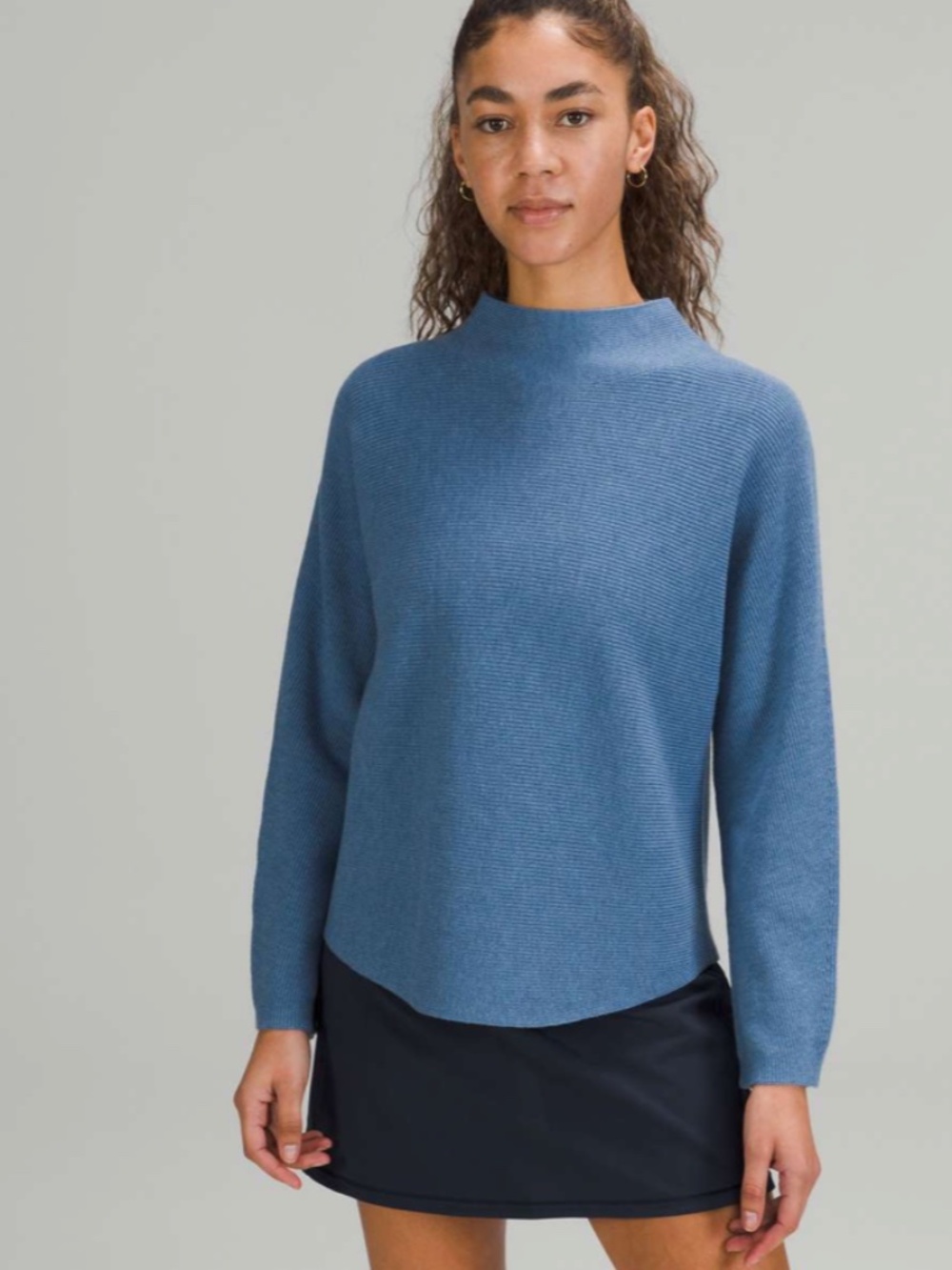 lululemon athletica Men's Dusty Blue Ribbed Crewneck Sweater